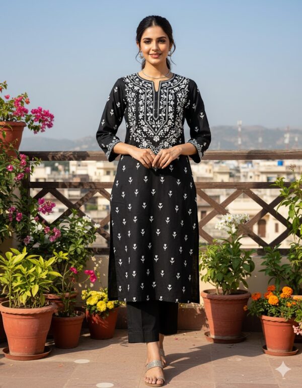 Unstitched Handmade Embroidered Lawn Shirt – 3 Meter Fabric